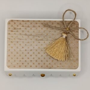 boîte artisanale porte-cartes doré fait main