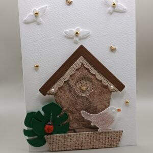 Carte artisanale - Cabane à oiseau
