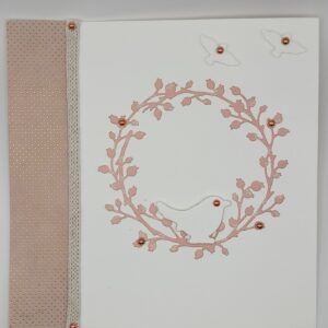 Carte artisanale - Ornée de roses